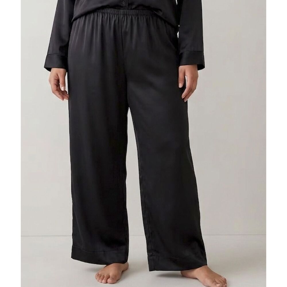NET Black Satin Pants